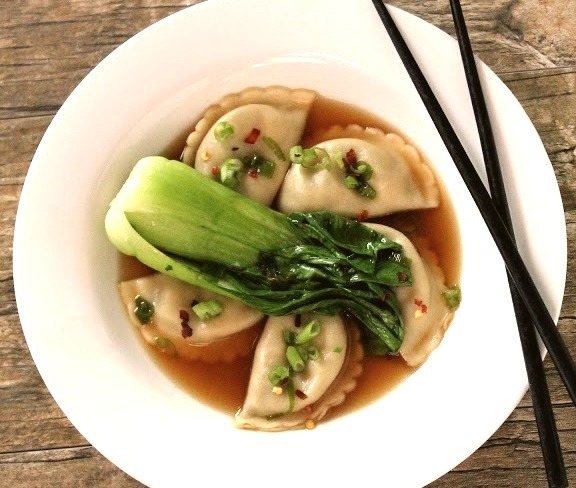 Korean Mandu Dumplings with Bok Choywith recipe (link)