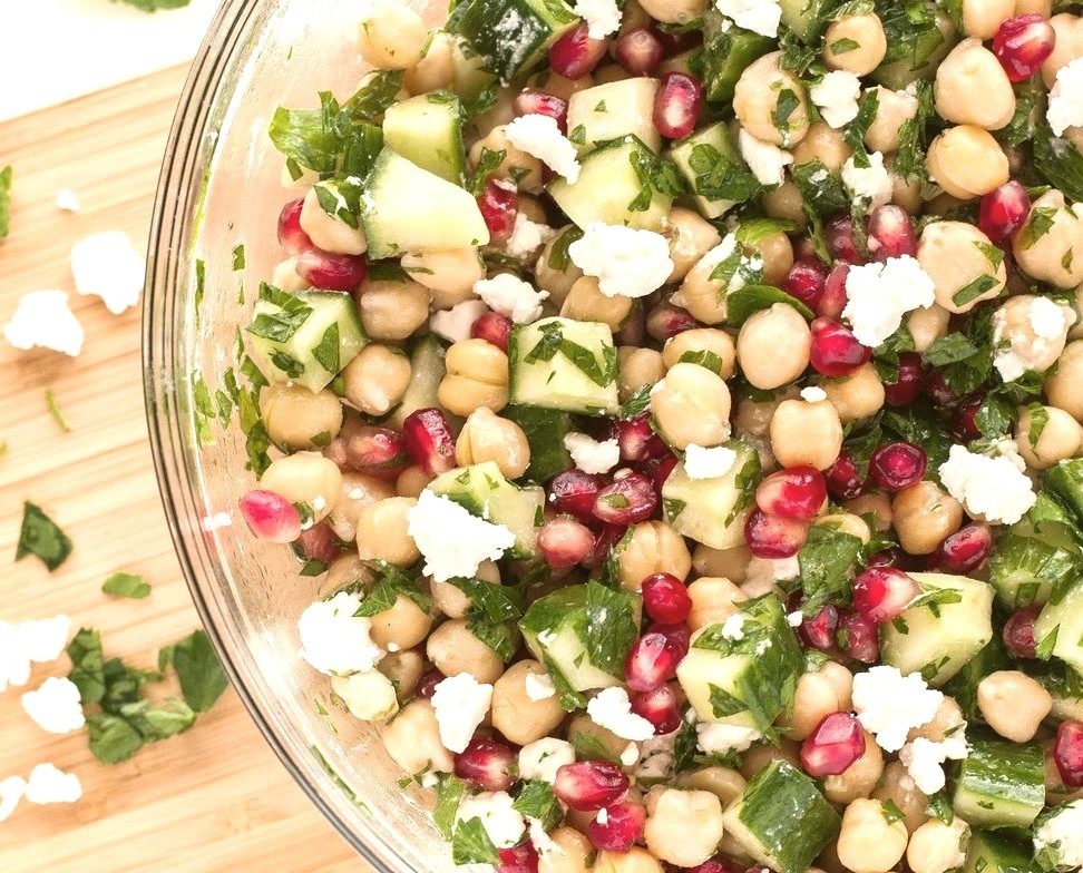 Chickpea Pomegranate Salad(by