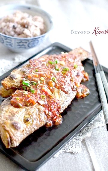 Broiled Red Snapper with Korean Chili Sauce